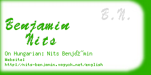 benjamin nits business card